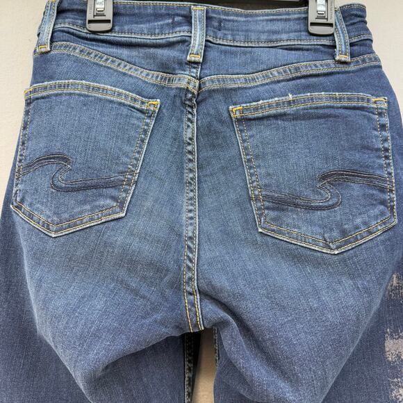 Silver Jeans Women's Jeans 27x31 (4) Blue Avery Straight Leg Preppy Normcore - Picture 3 of 16